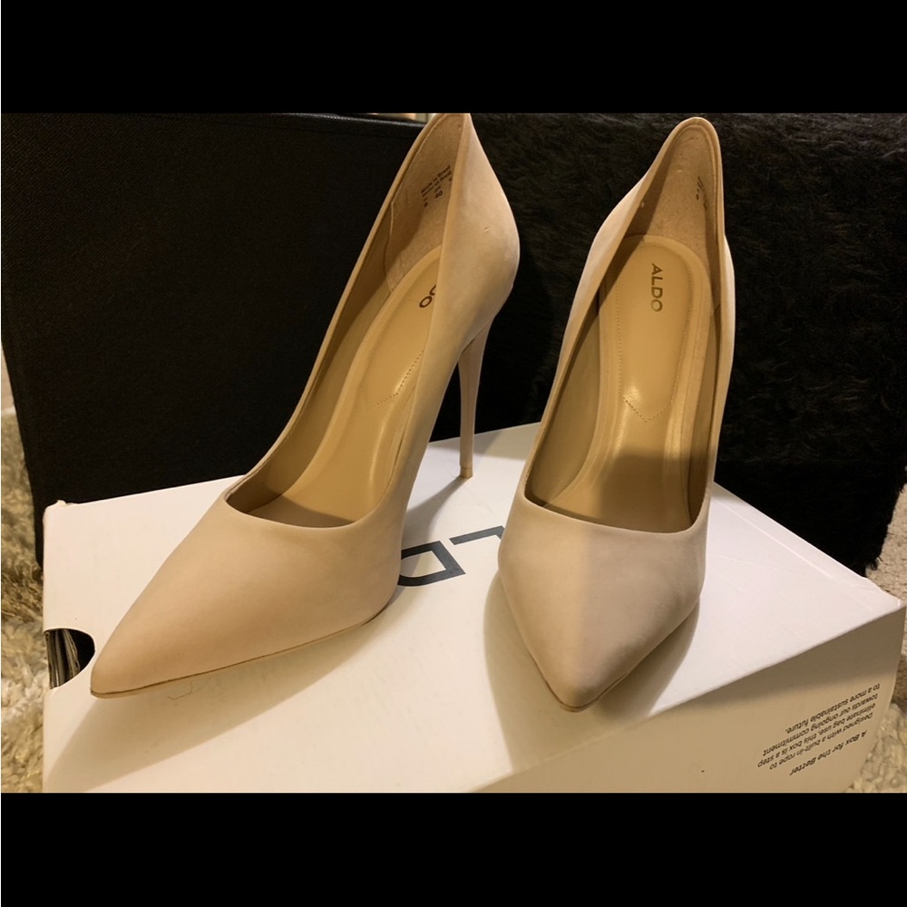 Aldo heels nude color size 9